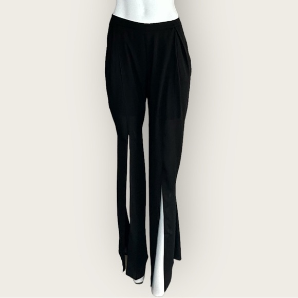 NWT | Krisa | Palazzo Slit Front Pants | Black | Medium - Picture 3 of 14